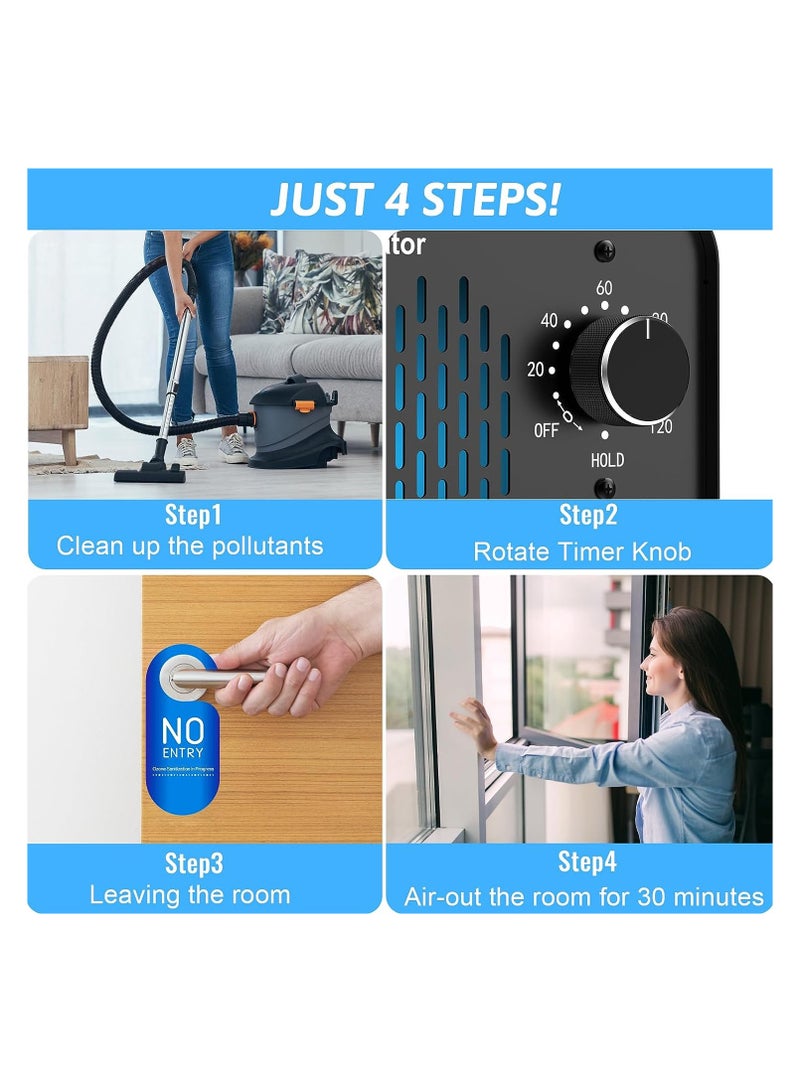 SYOSI Commercial Ozone Machine, Ozone Generator 15,000mg/h, High Capacity Ozone Machine Odor Removal, Home Ozone Generator for Car, Pet, Smoke, Home, etc, Black, 1 Pcs  - Image 5