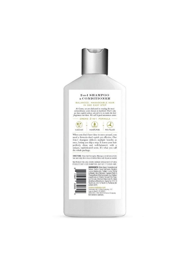 cremo Sage & Citrus 2-In-1 Shampoo & Conditioner, Barber Grade Quality That Moisturizes And Cleanses All Hair Types, 16 Fluid Ounce  - Image 2