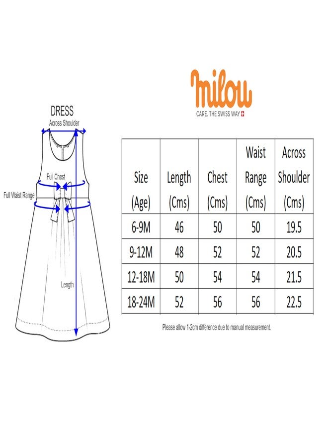 Milou Baby-Girl's Cotton A-Line Knee-Length Dress (TGANDRS059_Sky Light - Image 4