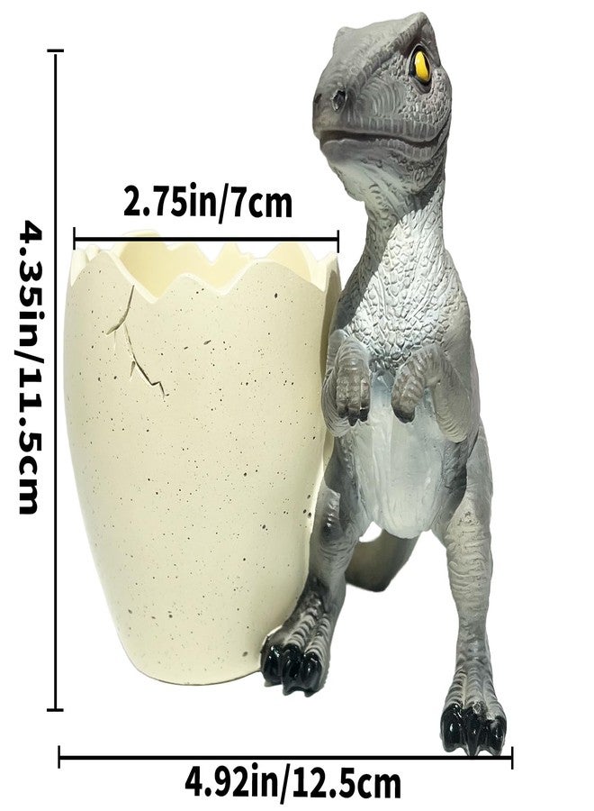 FlidRunest Dinosaur Toothbrush Holder, Resin Toothbrush and Toothpaste Holder Organizer for Kids, Easy to Clean, Funny Dinosaur Cup for Pen Pencil Toothbrush, Toothbrush Holders for Bathrooms - Image 2