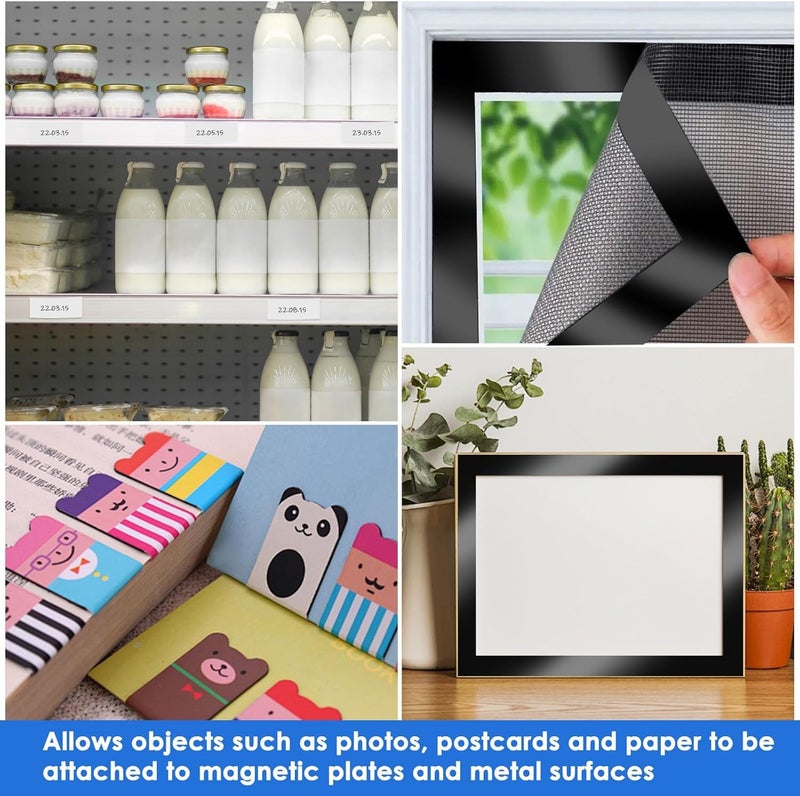 PRIMARKET Strong Adhesive Magnetic Tape Strip Roll-, Cuttable Magnetic Sheets for,DIY Art Projects, Whiteboards, Fridge Organization - Ideal for Home, School, Office Use. (BLACK, 2Cm x 3Mtr) - Image 3
