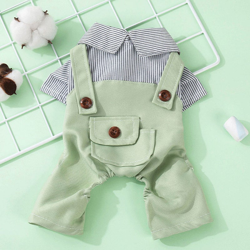 2pcs Spring Puppy Garment Decorative Kitten Clothes Adorable Puppy Overalls Clothing - Image 4
