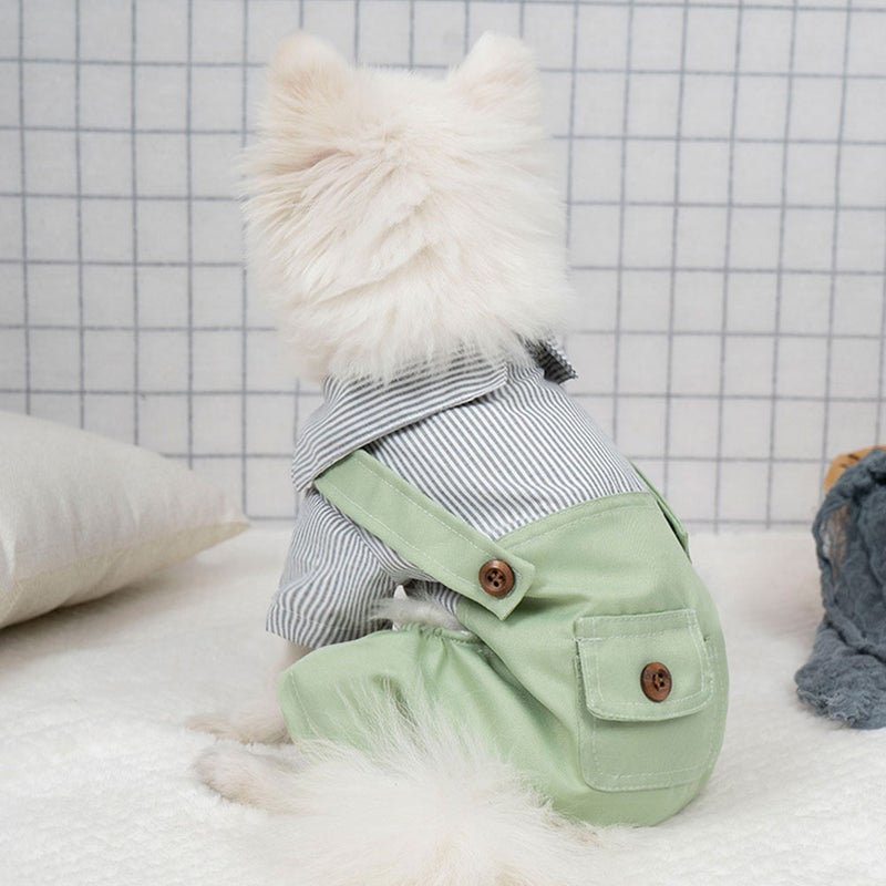 2pcs Spring Puppy Garment Decorative Kitten Clothes Adorable Puppy Overalls Clothing - Image 5