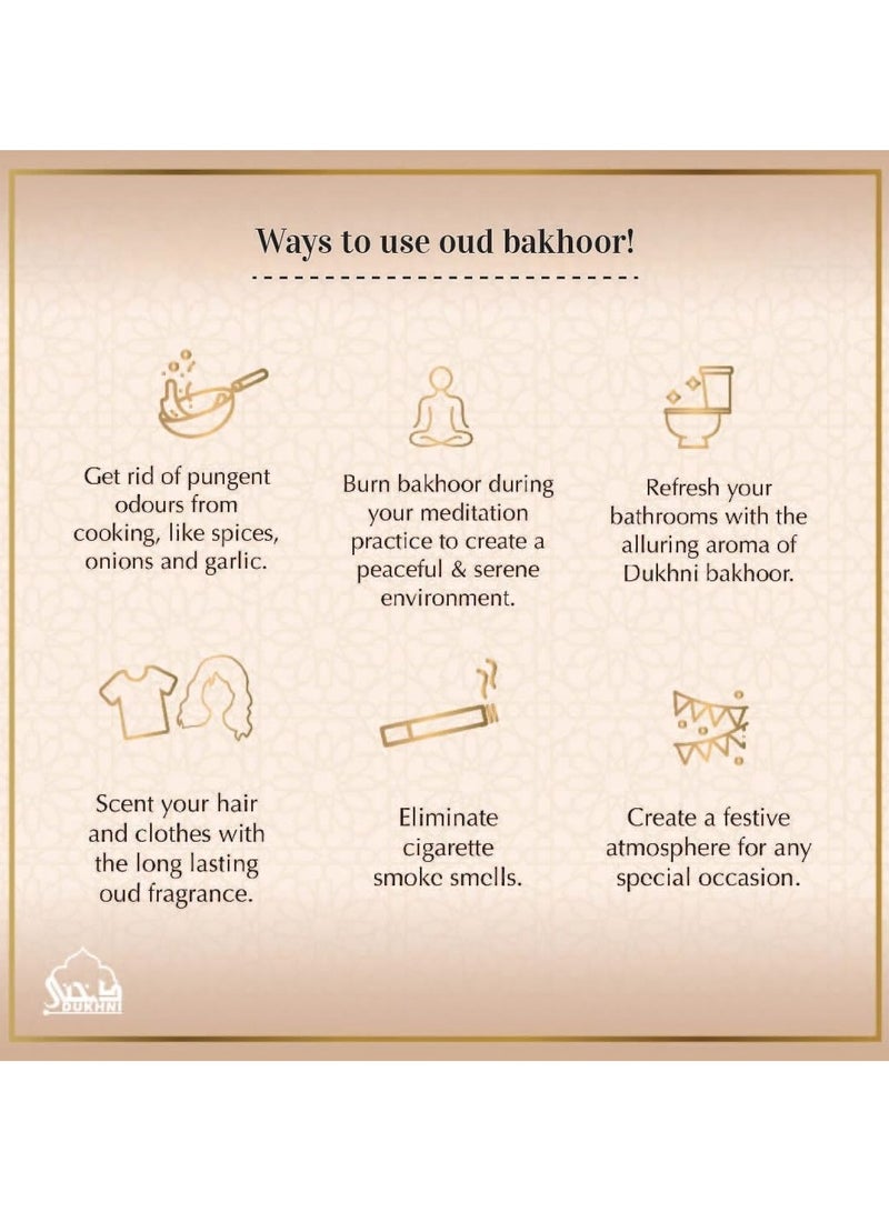 Dukhni Oud Al Saher Bakhoor 3 boxes x 9 Piece each | Arabic Bakhoor Incense | Sandalwood Blend | Perfect for Prayer Time | To Relax & Meditate | Handmade Traditional recipe - Image 4