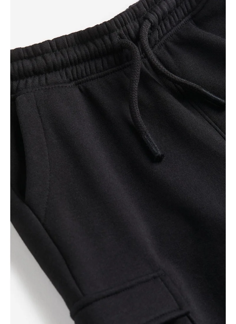H&M Black Dark Cargo joggers for Women | Best Price UAE