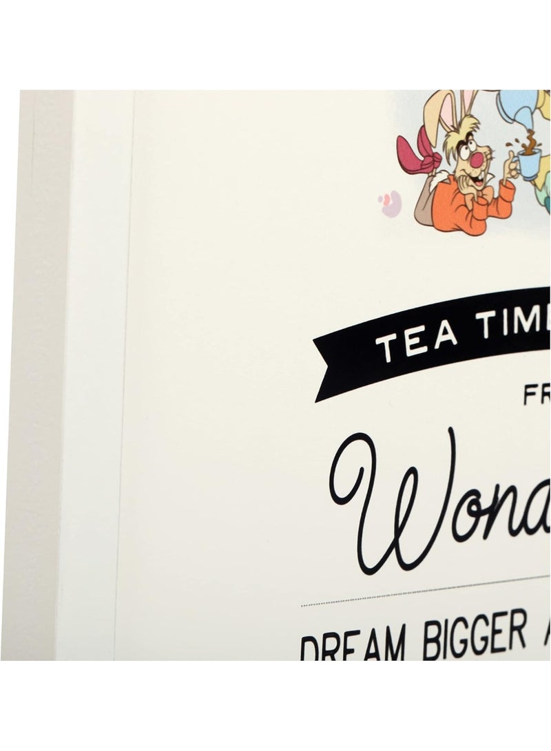 Open Road Brands Alice in Wonderland Tea Time Wisdom Framed Wall Decor - Charming Alice in Wonderland Picture - Image 2