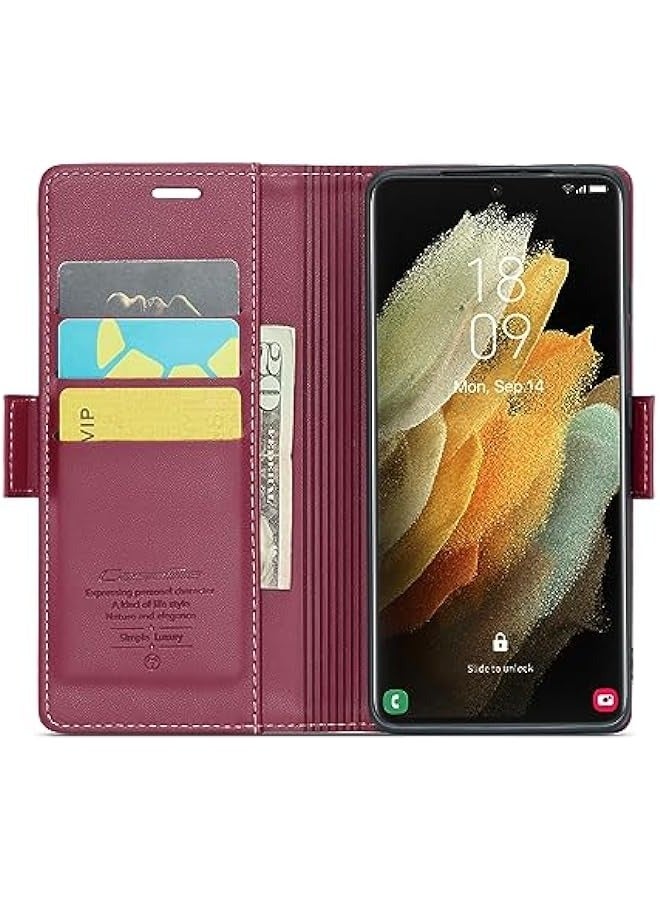 RFID Blocking Case for Samsung Galaxy S21 Ultra - Red - Image 2