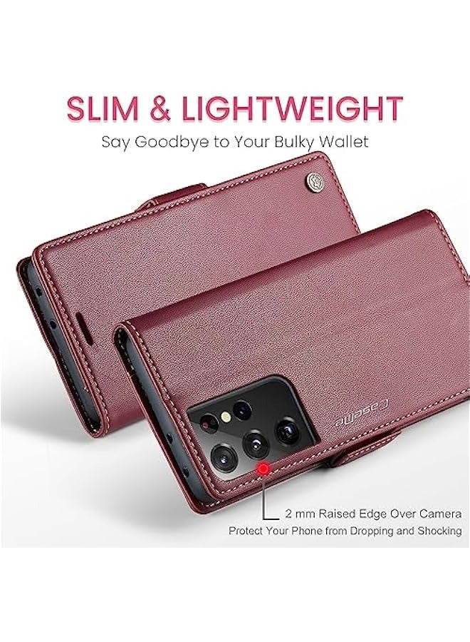 RFID Blocking Case for Samsung Galaxy S21 Ultra - Red - Image 3