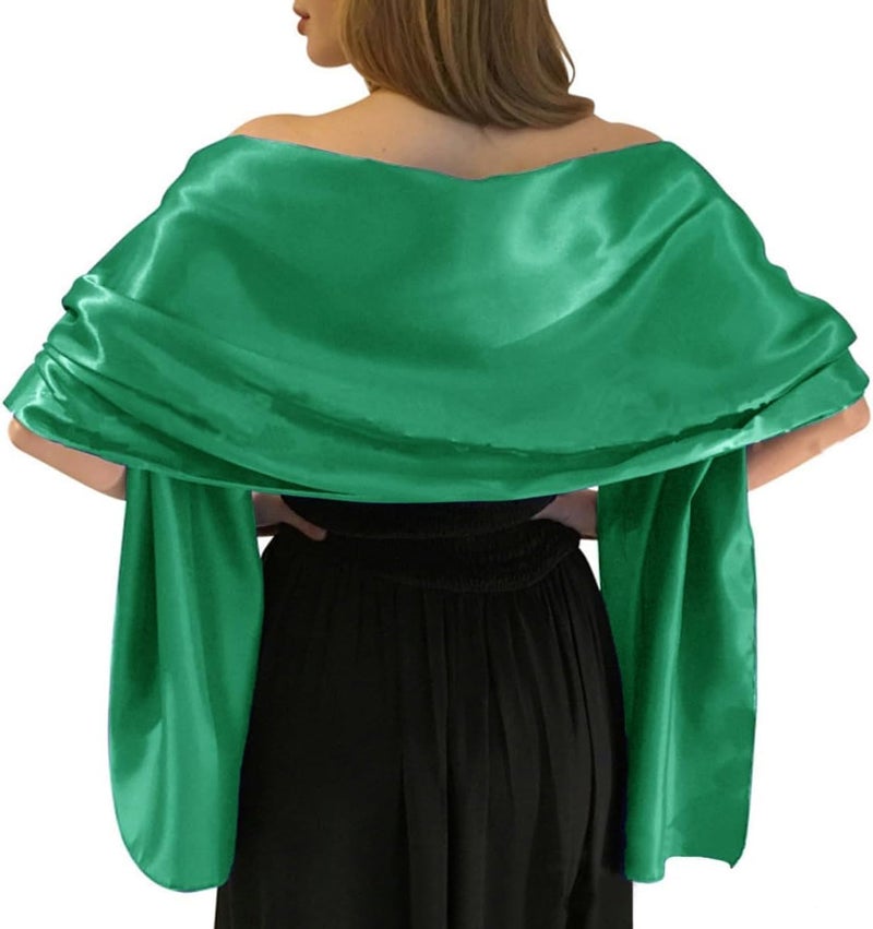 MLMW Shawls and Wraps for Evening Dresses Satin Shawl Wraps for Women Extra Long Wedding Shawls for Bridal Party - Image 1
