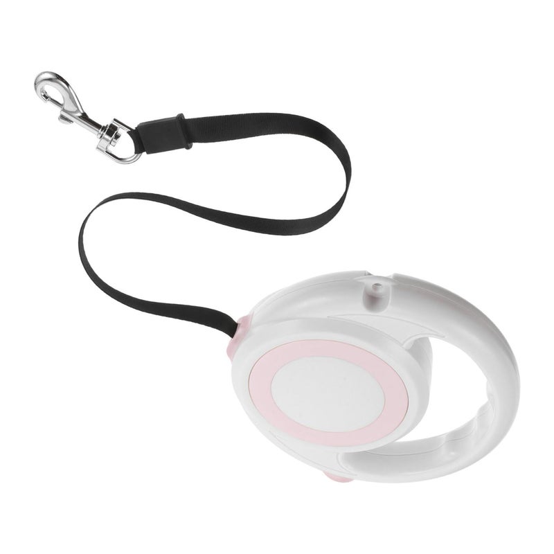 Handle For Small Medium Dogs Retractable Dog Leash Pink White Adjustable Telescopic Rope Leash With Anti Slip Handle Lightweight Pet Walking Accessory - Image 2