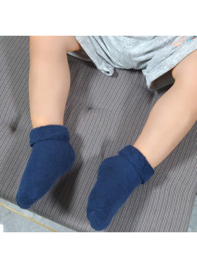 JAKIDAR JAKIDAR 6 Pairs Baby Socks for Infant Newborn Thick Warm Socks Cotton Sock Shoes - Image 4