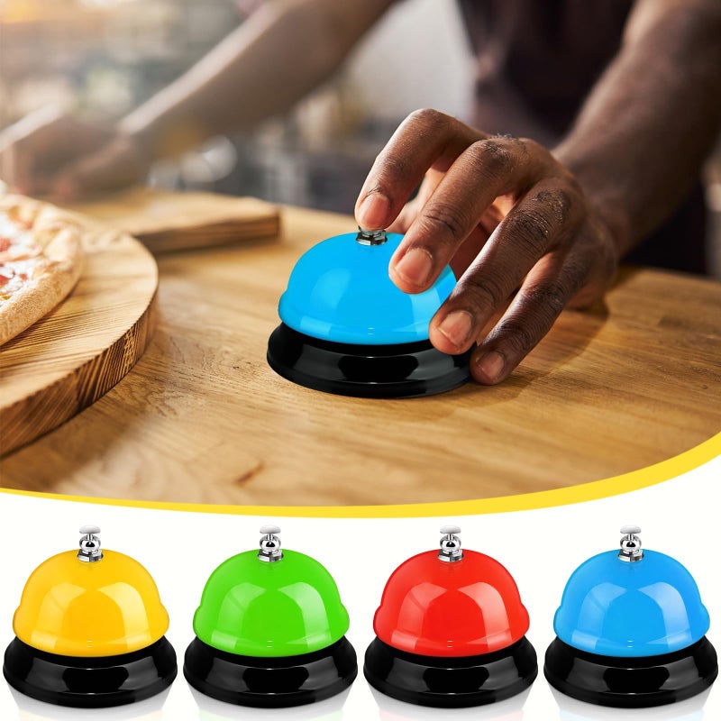 KASTWAVE Call Bells, Game Call Bell, with Environmental Protection Paint Anti-rust Coating, 3 Inch Counter Bell, for Calling Customer Service, Desk Bell, Restaurant Games, Hotel Bell or Dinner Bell (4 Colors) - Image 3