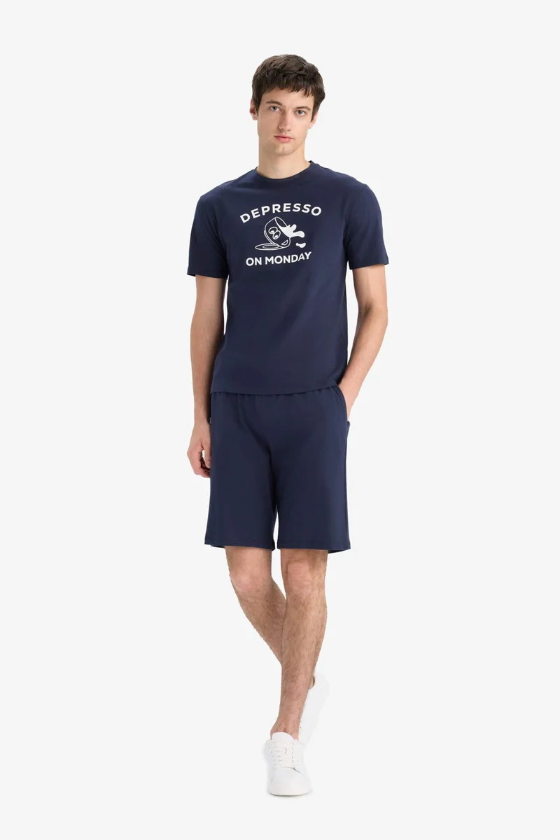 ديفاكتو Regular Fit Short Sleeve 2 Piece Set