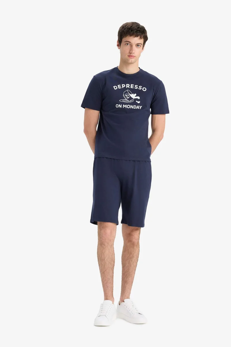 ديفاكتو Regular Fit Short Sleeve 2 Piece Set