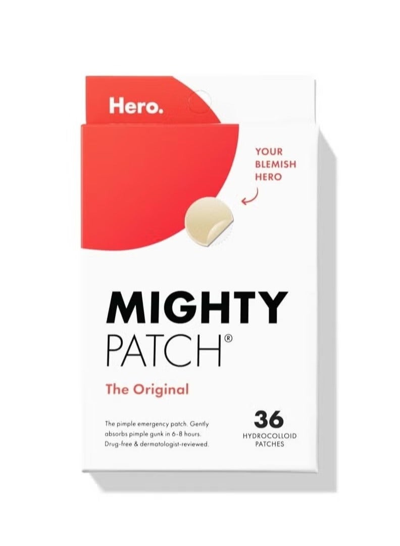 Hero Original patch from Hero Cosmetics - Hydrocolloid Acne Pimple Patch for Covering Zits and Blemishes in Face and Skin, Vegan-friendly and Not Tested on Animals (36 Count) - Image 1