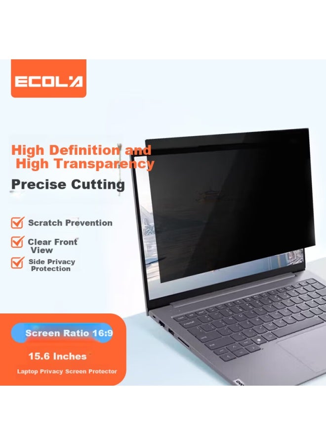 ECOLA Ekeray Computer Privacy Screen Protector Desktop Monitor Privacy Filter Black 15.6 Inch 16:9 Screen Pf160-el02 - Image 1