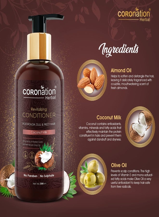 COROnation Herbal بلسم كورونيشن العشبي بحليب جوز الهند للرجال والنساء | 300 مل | يرطب ويغذي | يعزز نمو الشعر، ويمنع القشرة والتقصف - Image 2