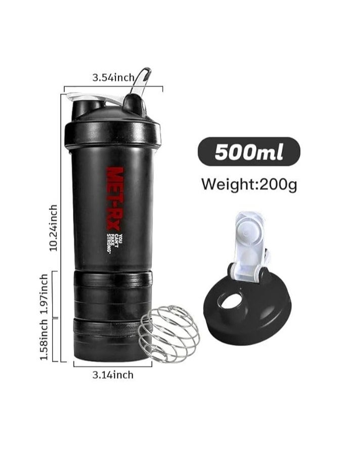 SportQ SportQ®️ Protein Shaker Bottle (450 ml) Leakproof Shaker Bottle with Storage for Protein and Pills - BPA Free Shaker Bottle for Gym and Workout  - Image 4