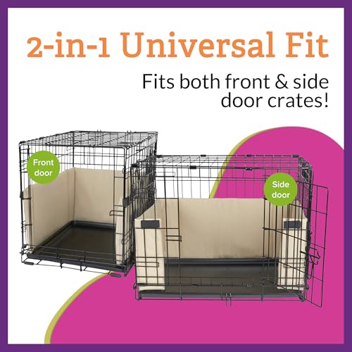 Pet Dreams Dog Crate Bumper - Patented Comfy Liner & Dog Tail Protector for Inside Crate, Fits iCrate Cages 18, 24, 30, 36, 42, 48 Inches (Ivory, Small, 24") - Image 2