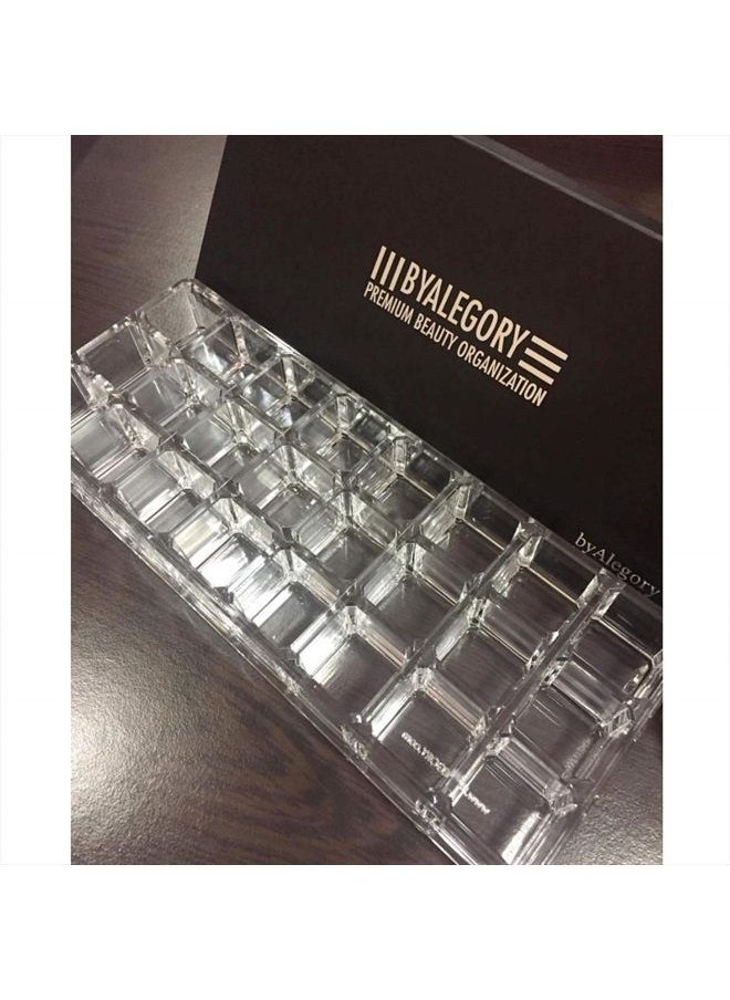 BY ALEGORY byAlegory Premium Beauty Organization Acrylic Lipstick Organizer & Beauty Container 24 Space Storage (Clear)  - Image 5