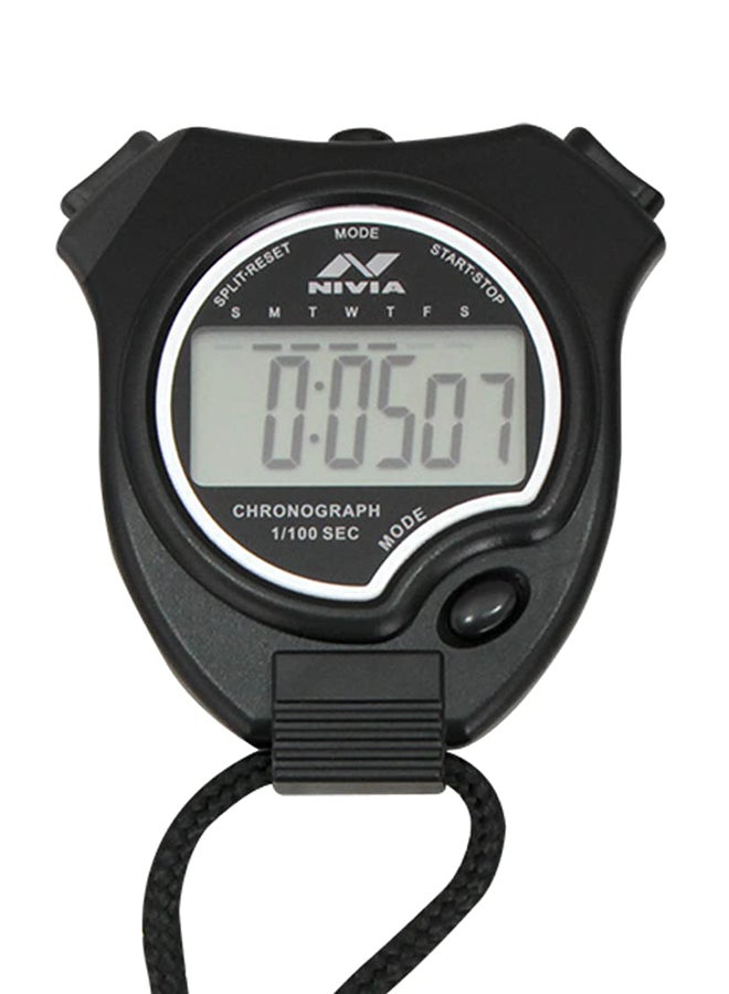Nivia JS 307 Stop Watch | Size: Standard | Material: Plastic | For Unisex | Lightweight | Large LCD display + Accurate function | Multifunctional timer stopwatch | Apply to many sports. Football, basketball, running, fitness, swimming, baseball, wrestling, taekwondo etc.  - Image 4