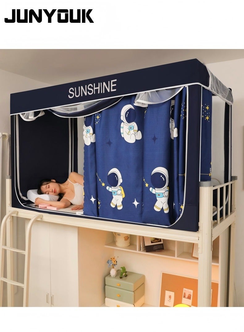 JUNYOUK Bed Canopy Tents Curtain Blackout Curtain Single Bed Tent Curtain Student Shading Cloth Bed Canopy Mosquito Net Student Sleep Privacy Protection - Image 1