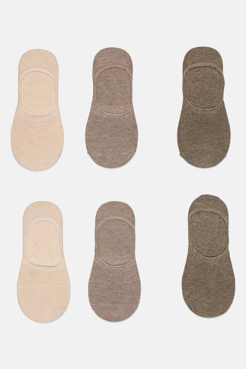 DOCKERS Men 6 Pairs Brand Logo Silicone Heel Socks, Multicolor  - Image 1