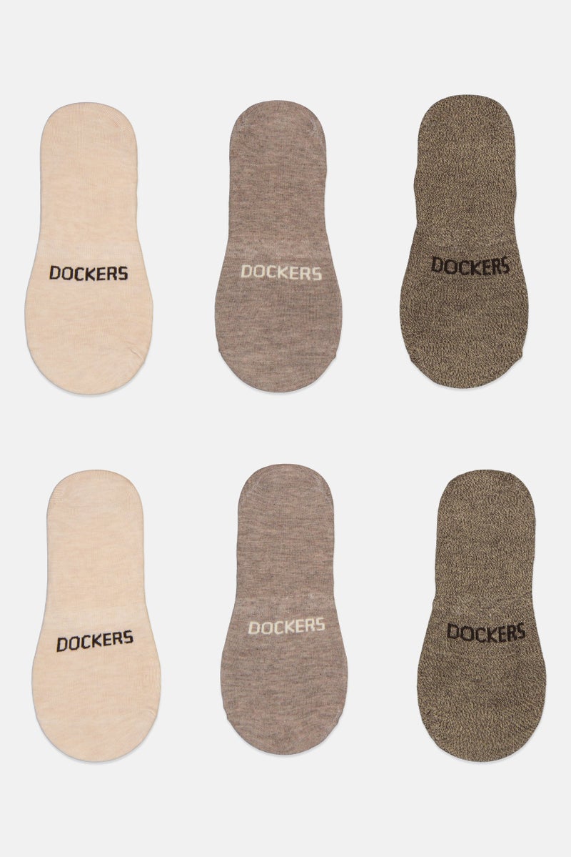 DOCKERS Men 6 Pairs Brand Logo Silicone Heel Socks, Multicolor  - Image 2