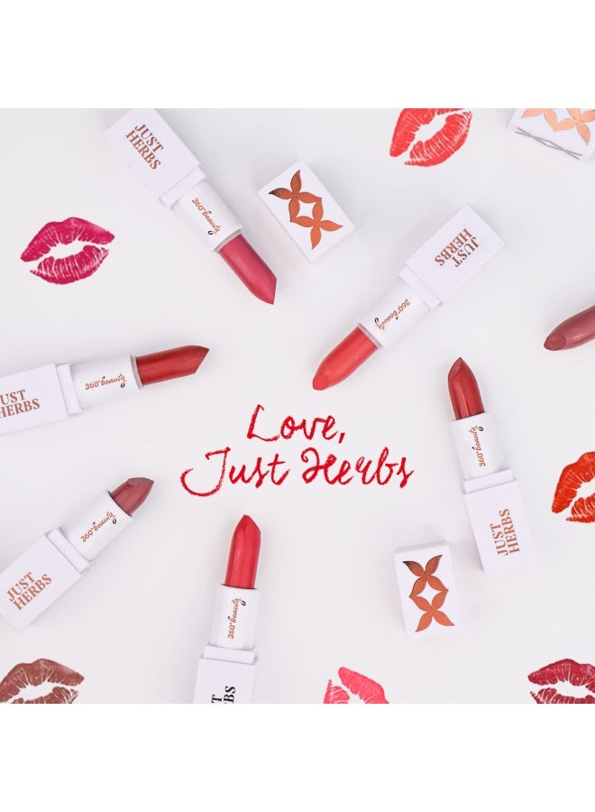 Just Herbs أحمر شفاه كريمي مات من جاست هيربز | أحمر داكن | خالي من البارابين، خالي من المواد الكيميائية | مرطب وغير جاف | 1.8 جرام - Image 4