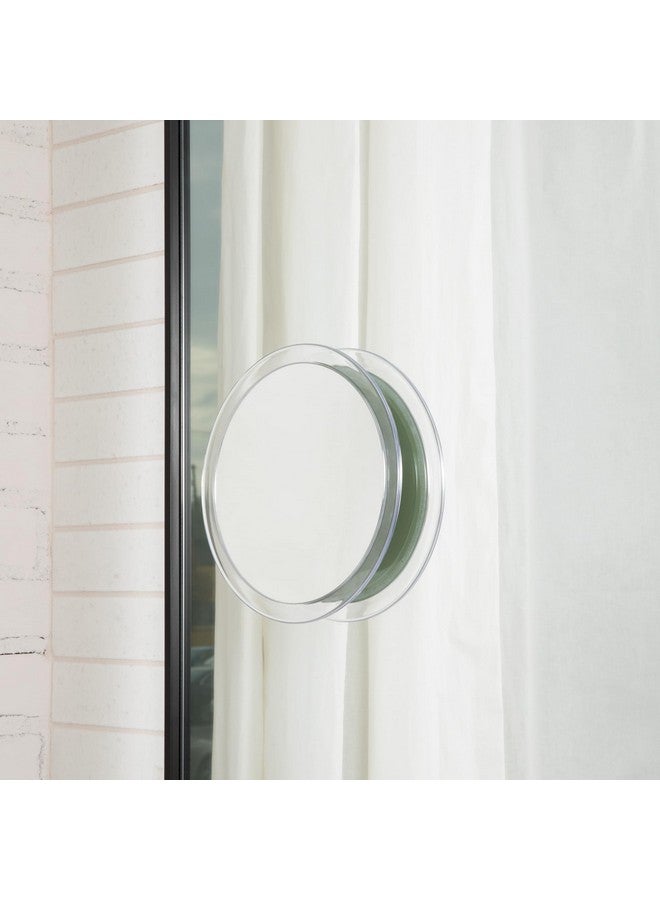 Jerdon Clear Portable Makeup Mirror9Inch Diameter Makeup Mirror With Suction Cups And Vinyl Travel Case5X Magnificationjsc5 - Image 4