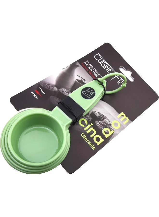 كويزين أرت 7Pieces Measuring Cup Set, Pesto Green, Polypropylene