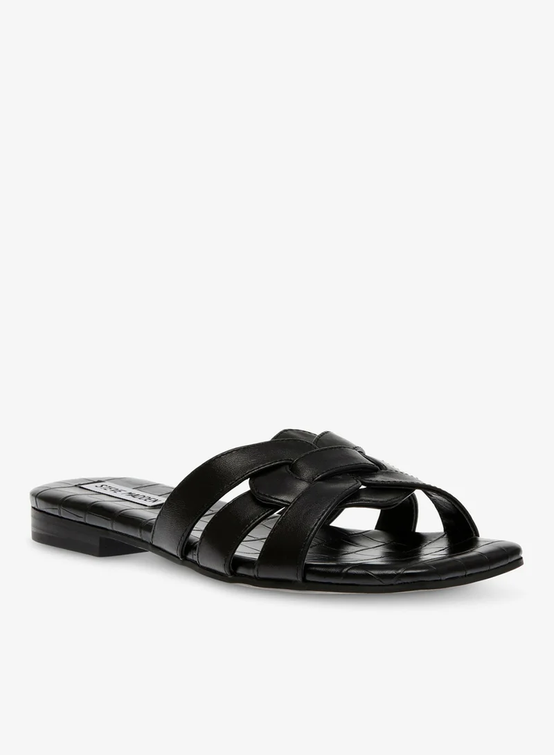 ستيف مادن Steve madden vcay black croc women's sandals