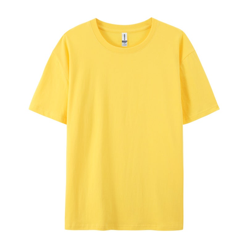 Caribbean 79000-180G Pure Cotton Round Neck Short-Sleeved T-Shirt Trendy Loose And Printable - Image 1