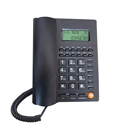 TelPal Corded Caller ID Telephone with Speaker for Home and Office, TelPal Wired Landline Telephone Set Simple Analog Desktop Hotel Telephones - Image 2
