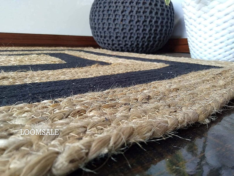 HOMDECLOYAL Handloom Jute Braided Reversible HandWoven Rectangular Floor Mats RugCarpetMat for Living Bedroom Hall Kitchen Mat Bedside mats Color4 2 feet x 5 Feet Runner - Image 2