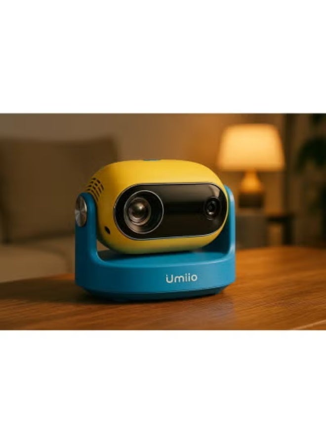 Umiio U30 Super Smart Premium Projector – 1080P Full HD with 4K Support, 180° Adjustable Lens, Wi-Fi 6, HDMI/USB/Audio Inputs, Built-In Speaker & Remote Control for Home Theater, Gaming & Outdoor Entertainment - Image 1