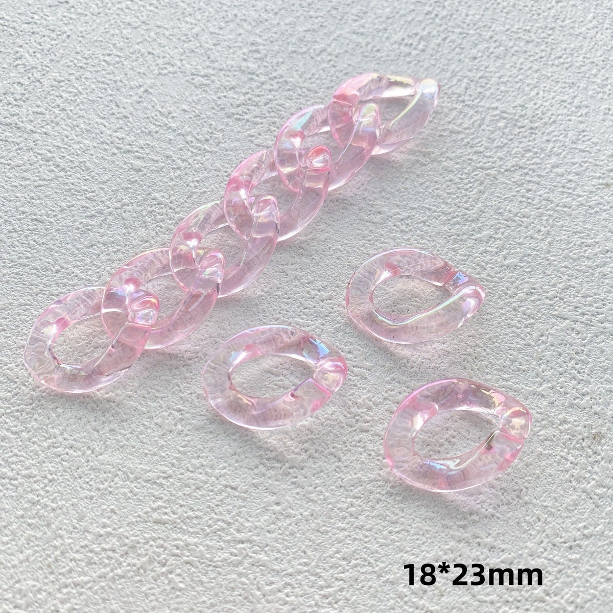 Generic Acrylic Plastic Transparent Ab Magic Colorful Chain Buckle Open ...