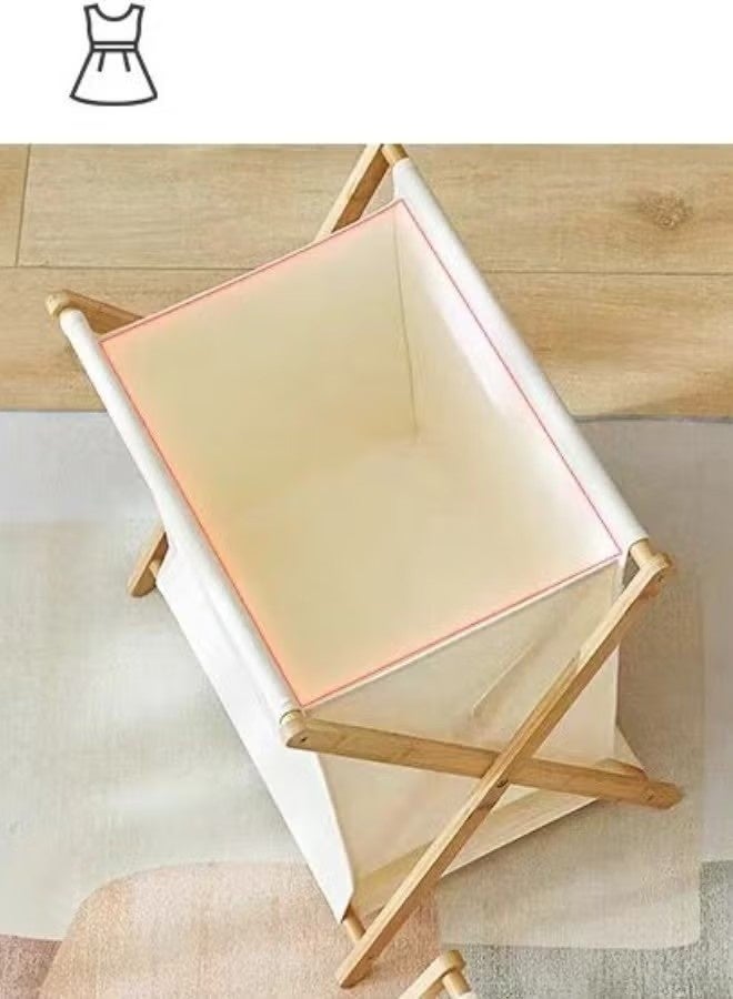 KIIUMI Portable Laundry Hamper Fordable Dirty Clothes Large Storage Basket Laundry Basket Yoga Mat Storage Basket Toys Storage Organizer Clothes Storage for Bathroom Bedroom 56.5×50×34CM - Image 4