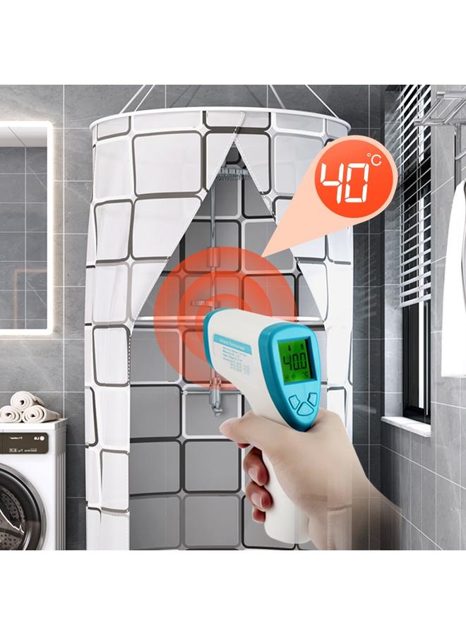 Bluejw Bathroom Shower Curtain Bath Cover Winter Household Toilet Waterproof Thickened Round Heat Preservation Cover Warm Bath - Image 3
