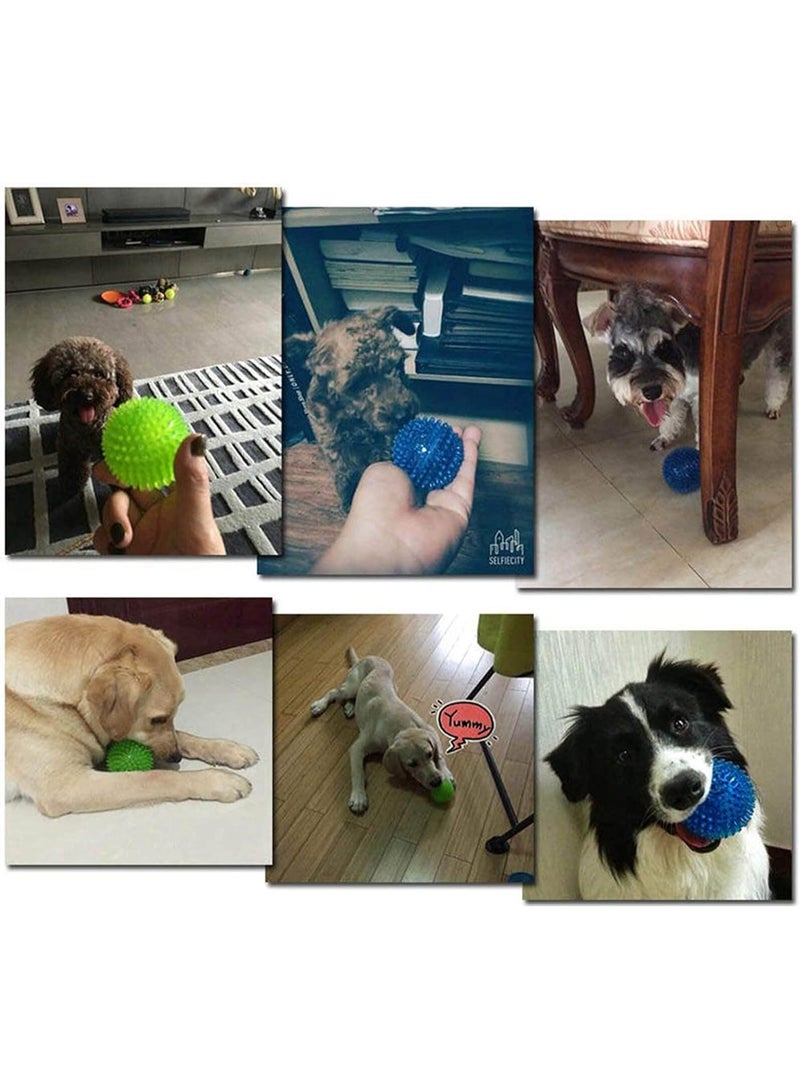 3 PCS Pet  Chewing Balls Dog Soft Stab Cleaning Teeth Toys Balls with High Bounce for Small Medium Large Pet Dog Cat Toys(Small,2.55in) - Image 2