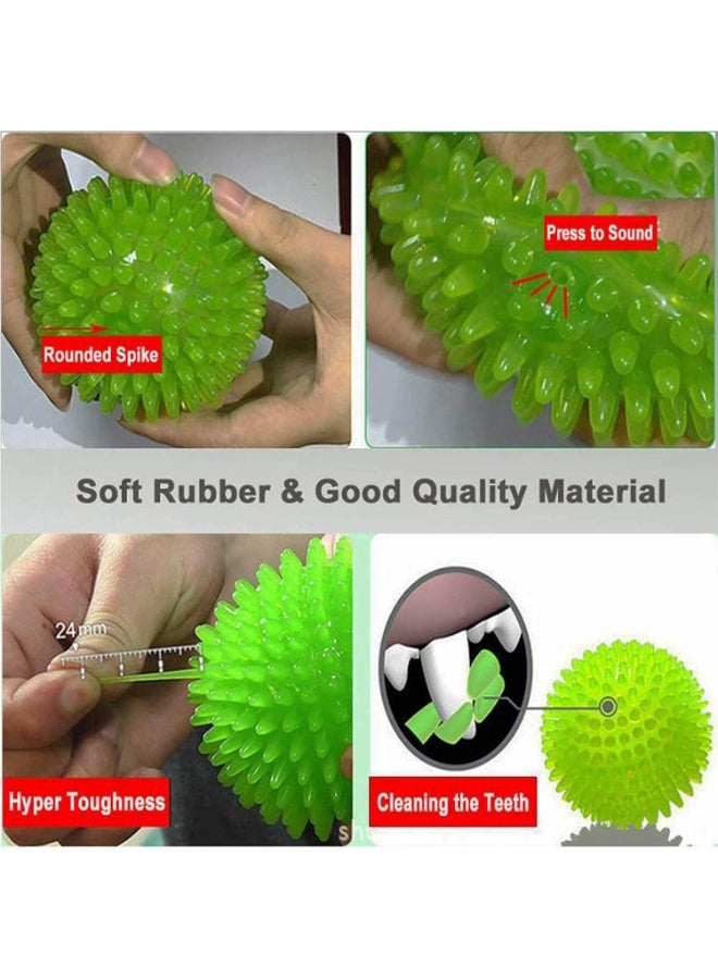 3 PCS Pet  Chewing Balls Dog Soft Stab Cleaning Teeth Toys Balls with High Bounce for Small Medium Large Pet Dog Cat Toys(Small,2.55in) - Image 3