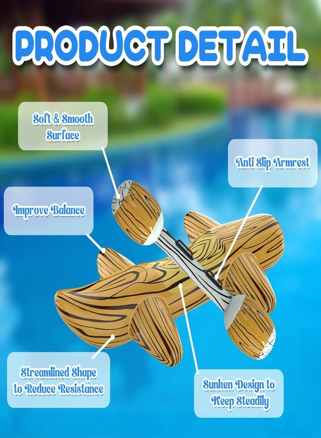 Voiiake [2025 New Version Patented] 4Pcs Pool Floats Inflatable Raft Pool Toys for Kids Ages 6-8-12, Battle Log Rafts Water Toys Kids, Swimming Pool Game Pool Party Outdoor for Family (Style-001) - Image 3