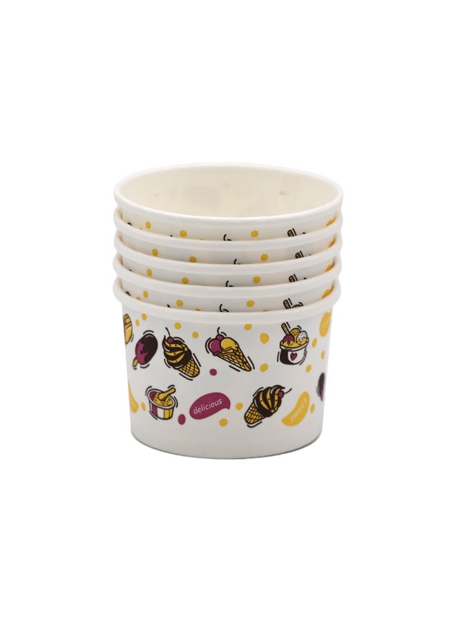 IDEAL PACK Disposable Paper Ice Cream Bowls – 100 Pack | Small, Medium & Large Sizes | Eco-Friendly, Leak-Proof Dessert Cups for Parties, Catering, Events, Frozen Yogurt, Sundaes & Snacks  - Image 4