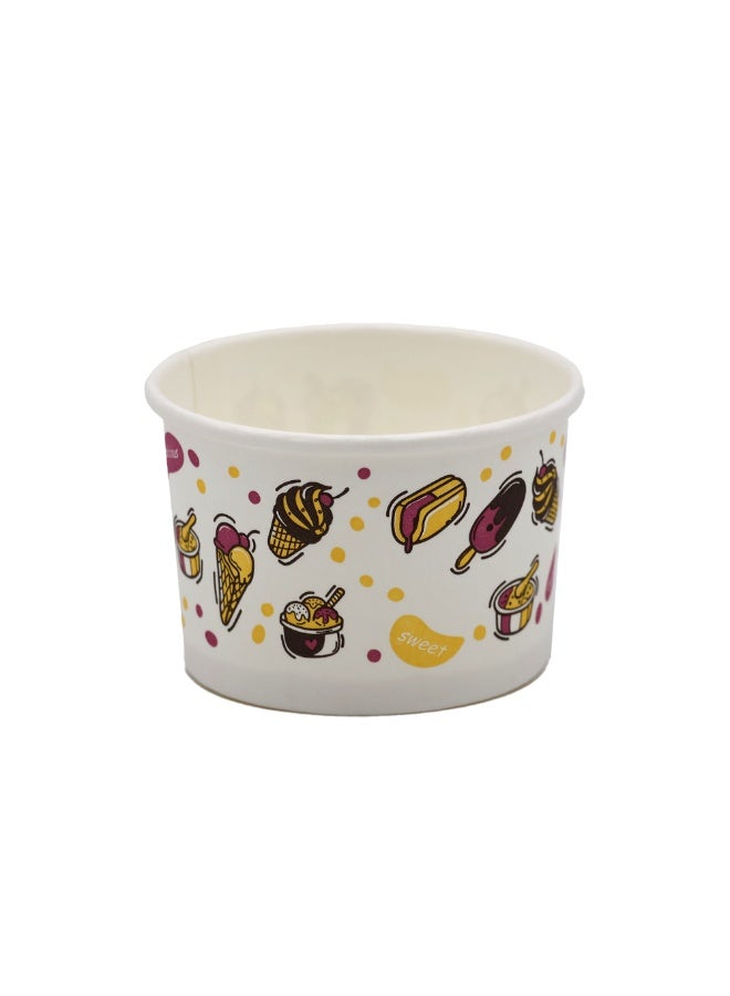 IDEAL PACK Disposable Paper Ice Cream Bowls – 100 Pack | Small, Medium & Large Sizes | Eco-Friendly, Leak-Proof Dessert Cups for Parties, Catering, Events, Frozen Yogurt, Sundaes & Snacks  - Image 1