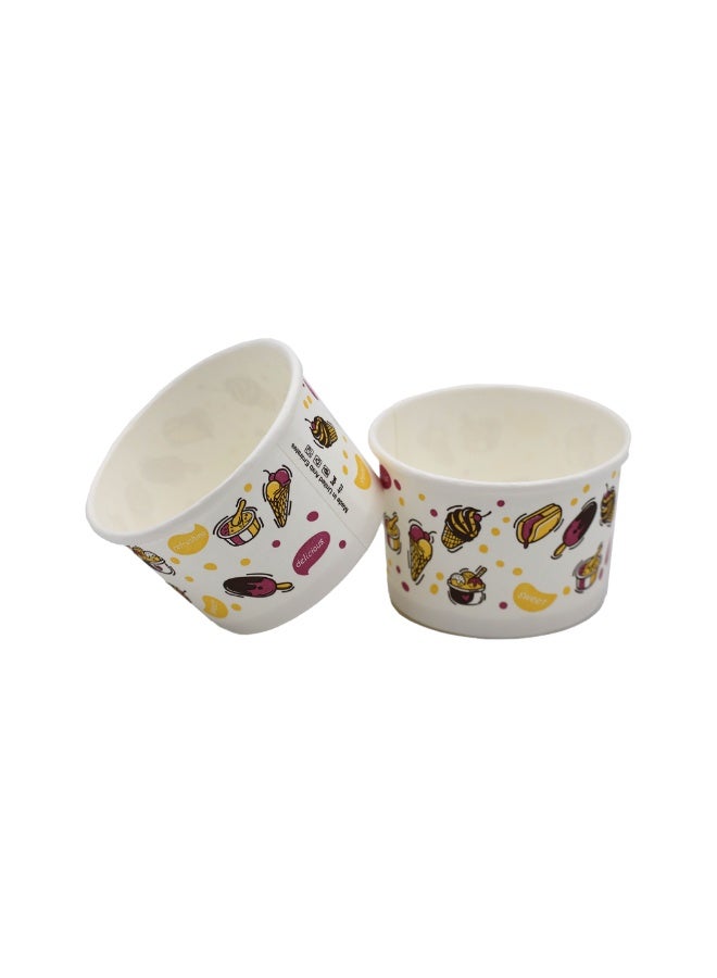 IDEAL PACK Disposable Paper Ice Cream Bowls – 100 Pack | Small, Medium & Large Sizes | Eco-Friendly, Leak-Proof Dessert Cups for Parties, Catering, Events, Frozen Yogurt, Sundaes & Snacks  - Image 3