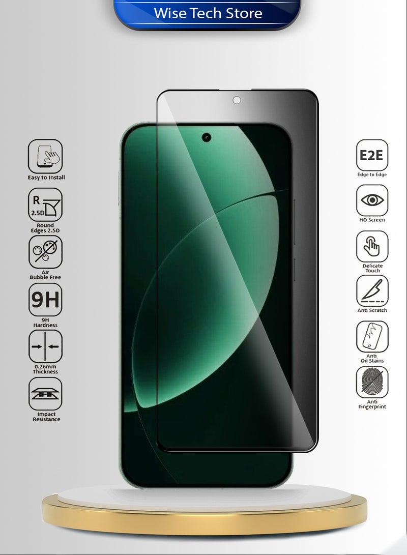 دبليو تيك واقي شاشة زجاجي مقوّى كامل الغطاء بكامل الغراء لسلسلة Realme GT8 5G 2025 Premium E2E للخصوصية (MSGECP) - شفاف/أسود - Image 2