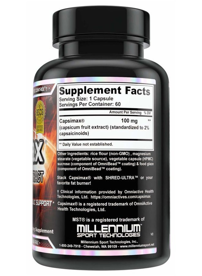 Ever Fairy - Capsimax Supplement 100mg V Capsules, 60 Servings Clinically Dosed Weight Management, Thermogenic, Appetite Control, Calorie Burning, Metabolic Health, Stimulant Free. BSCG Certified - Image 1