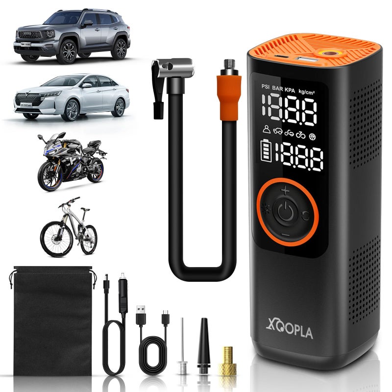 Xoopla Portable Car Air Pump 150PSI Air Compressor 7500mAh Tire Inflator - Image 1