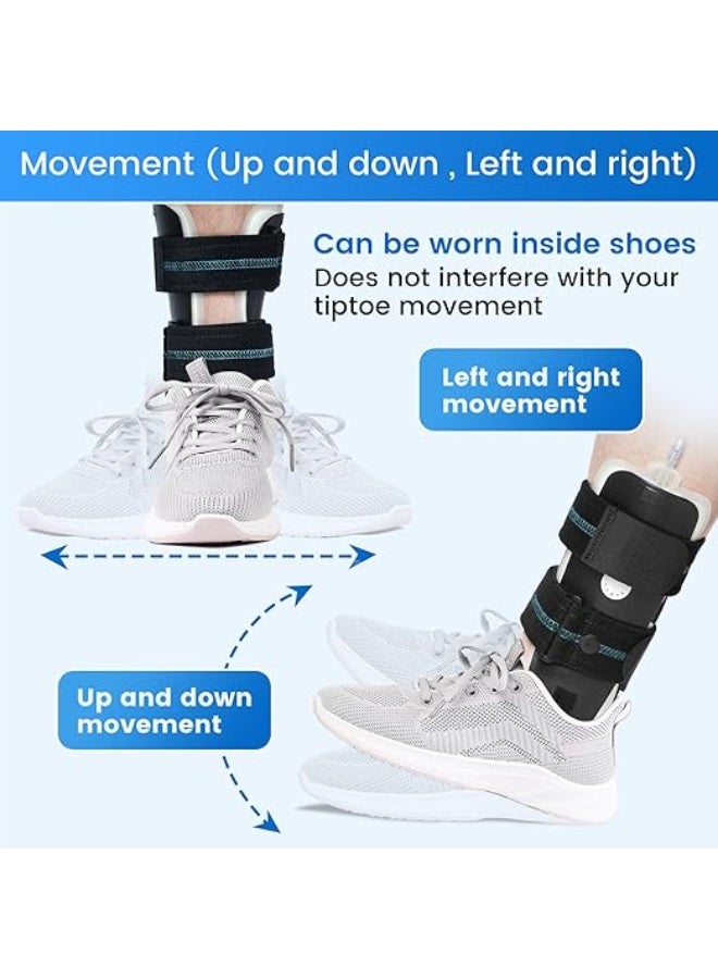 Rigid Stirrup Ankle Stabilizer Brace – Inflatable Air Compression Version – For Severe Sprains (Grade 2-3) & Ligament Injuries – Adjustable Splint (Large Size) - Image 4