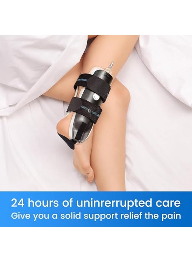 Rigid Stirrup Ankle Stabilizer Brace – Inflatable Air Compression Version – For Severe Sprains (Grade 2-3) & Ligament Injuries – Adjustable Splint (Large Size) - Image 3